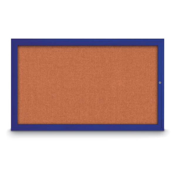 Slim Enclosed Corkboard, 24"x36", Bronze Alum Frame/Black